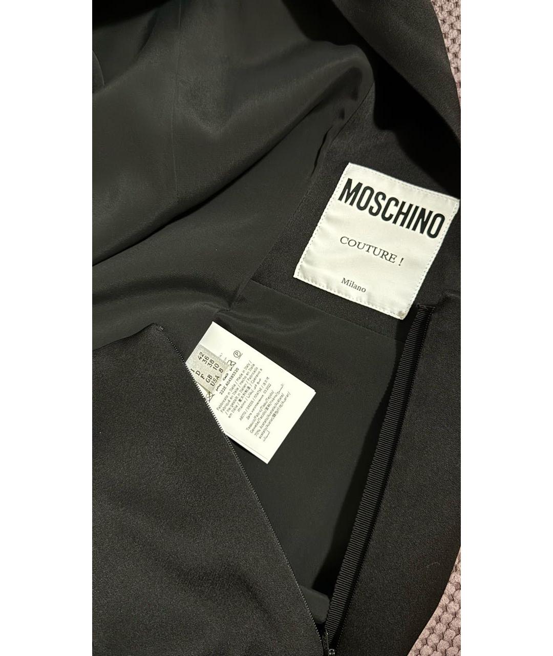 MOSCHINO Черное ацетатное вечернее платье, фото 6