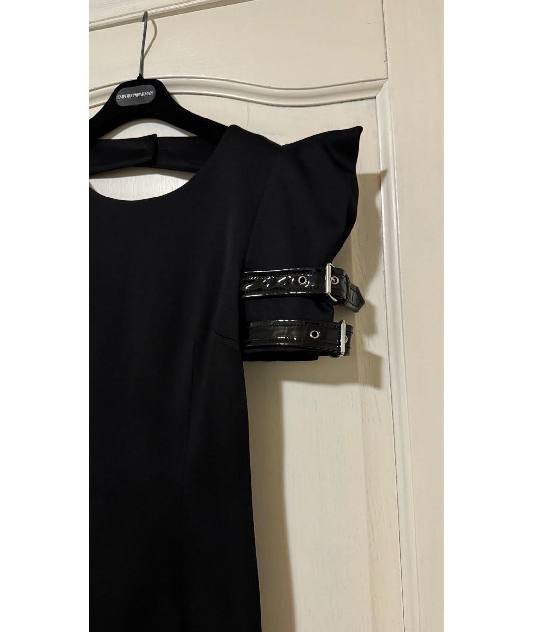 MOSCHINO Черное ацетатное вечернее платье, фото 4