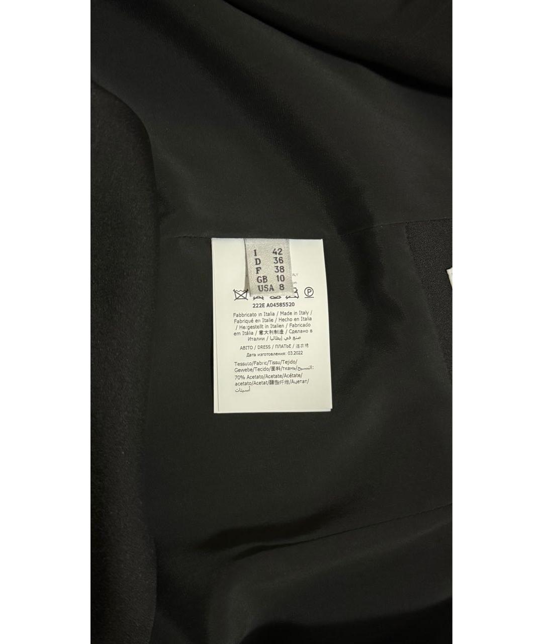 MOSCHINO Черное ацетатное вечернее платье, фото 5