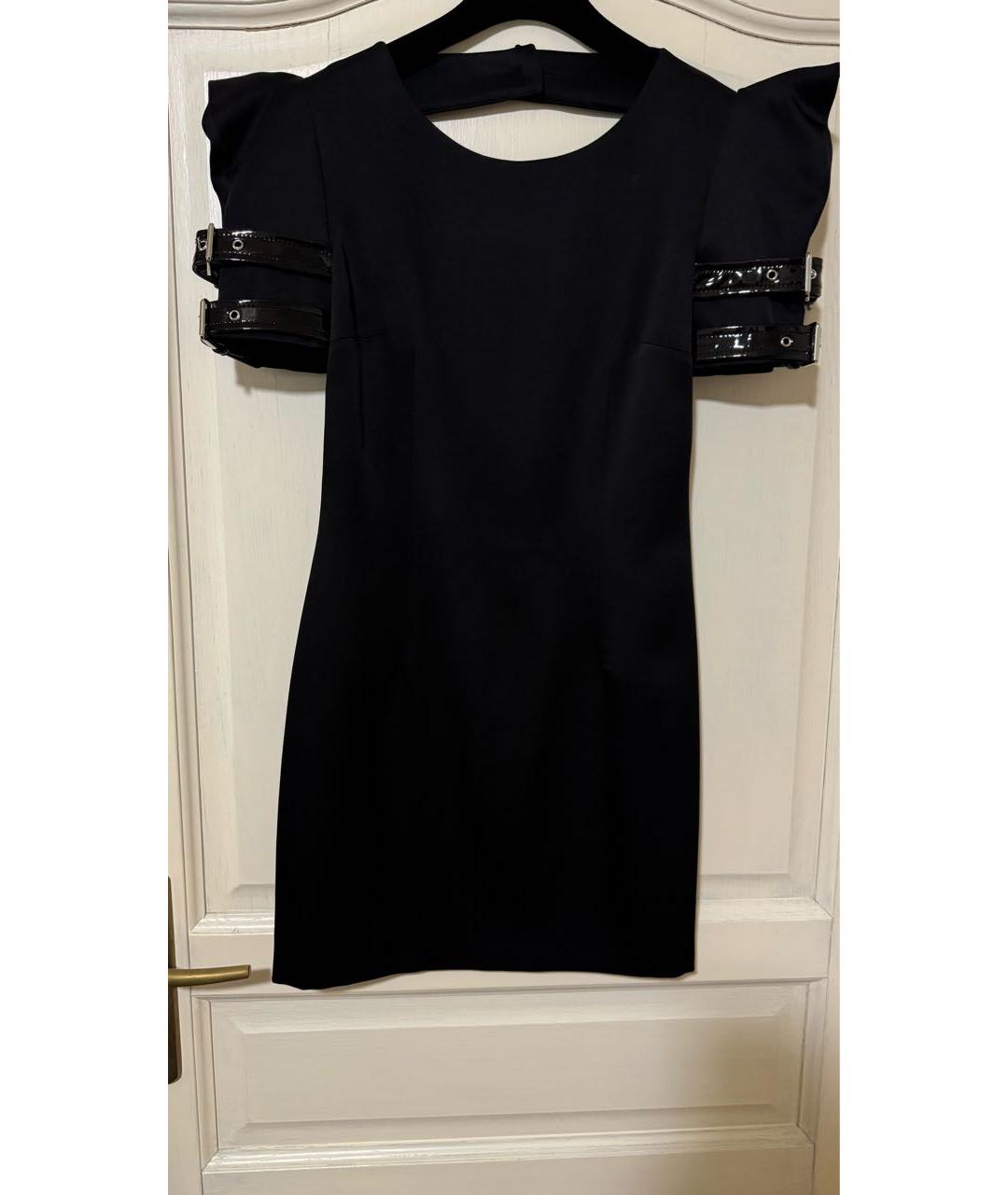 MOSCHINO Черное ацетатное вечернее платье, фото 7