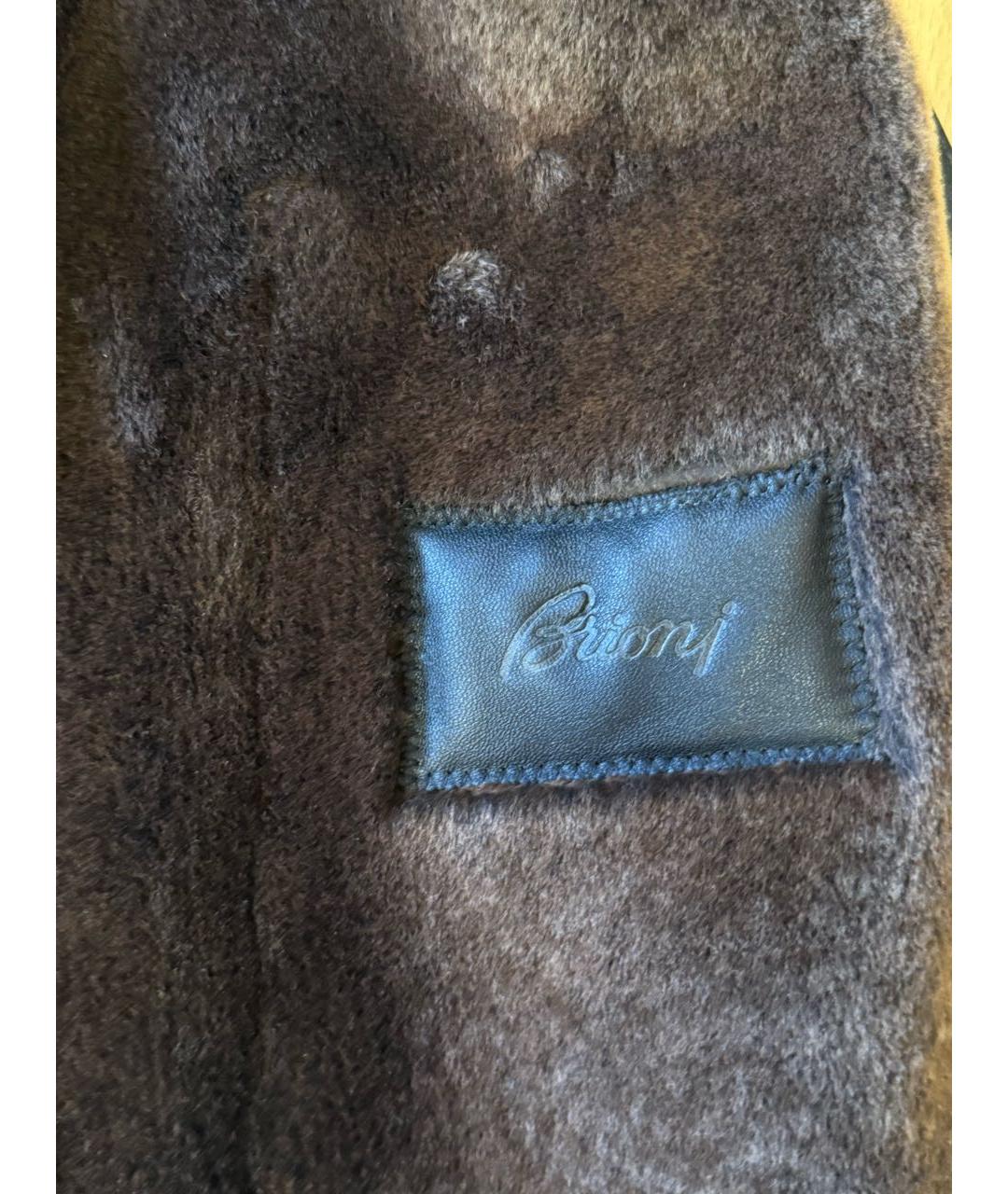 BRIONI Коричневая кожаная дубленка/шуба, фото 3