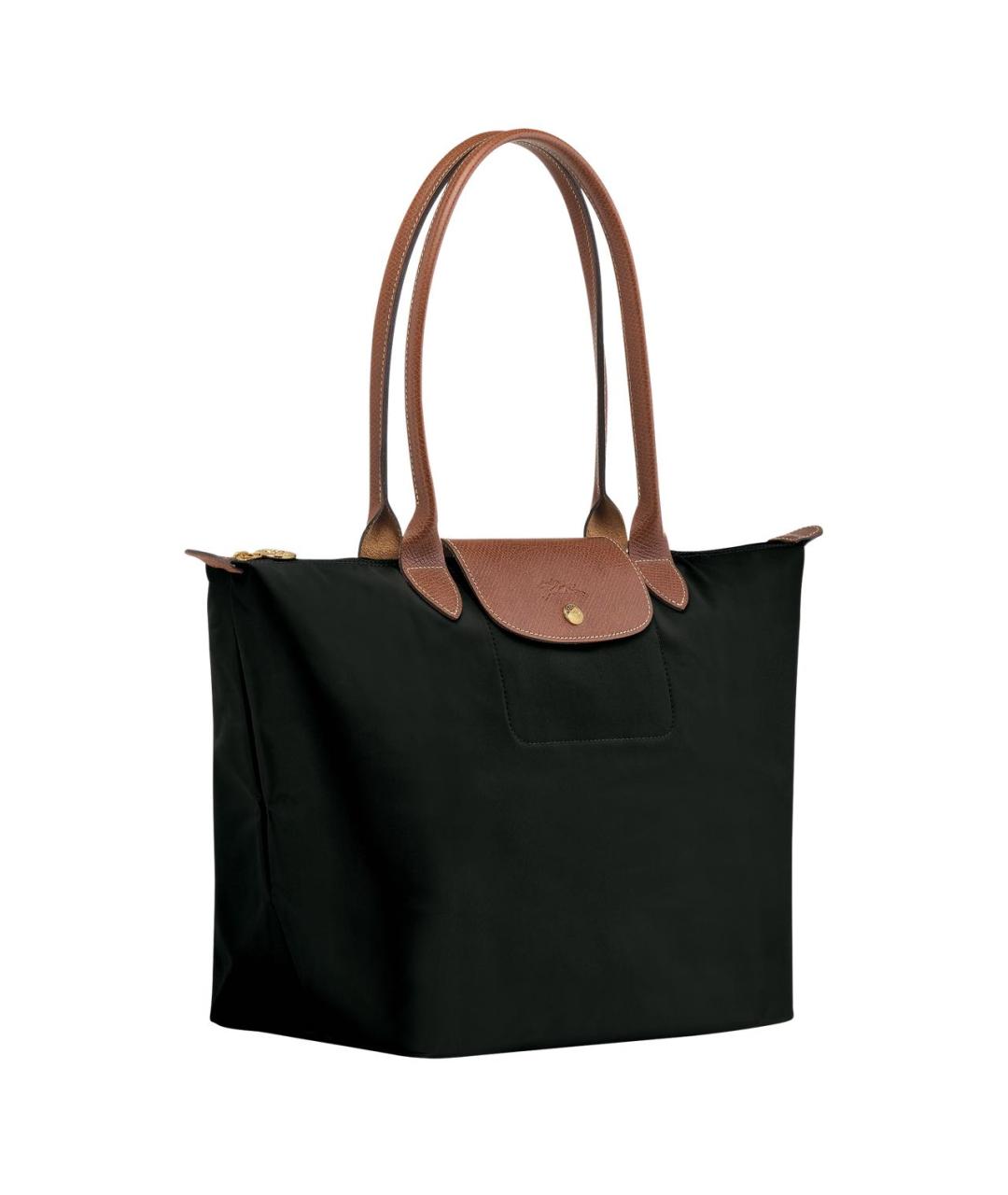 LONGCHAMP Черная тканевая сумка тоут, фото 2