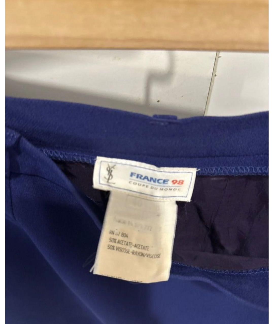 SAINT LAURENT Синий костюм с юбками, фото 3