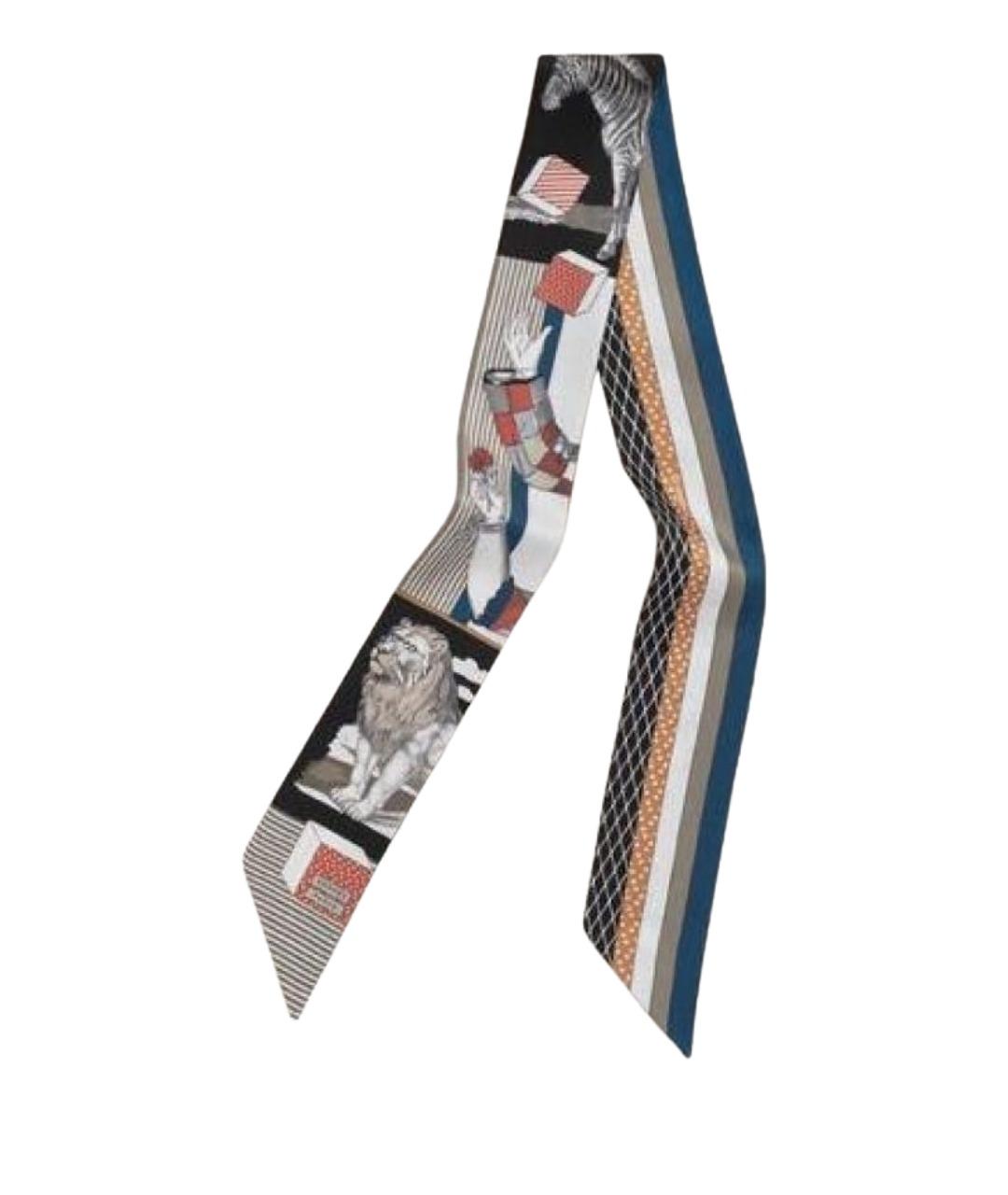 HERMES Мульти шелковый шарф, фото 1