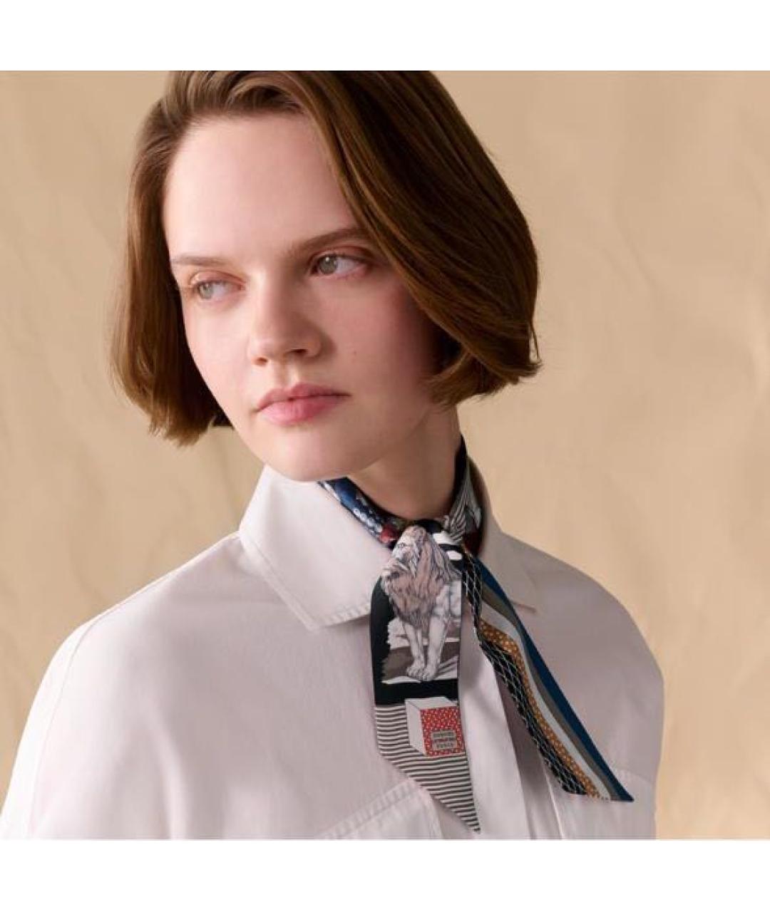 HERMES Мульти шелковый шарф, фото 3