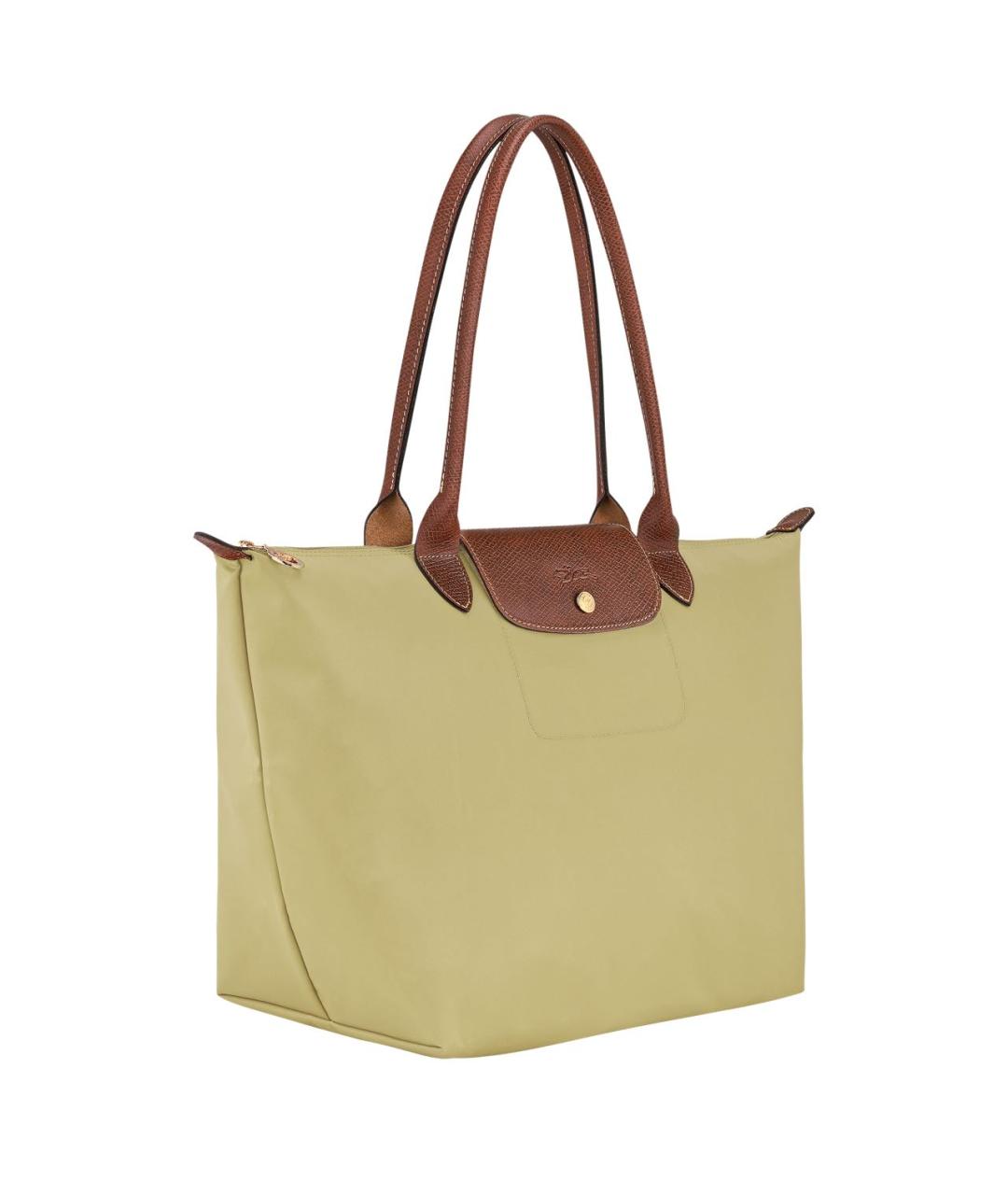 LONGCHAMP Бежевая тканевая сумка тоут, фото 2