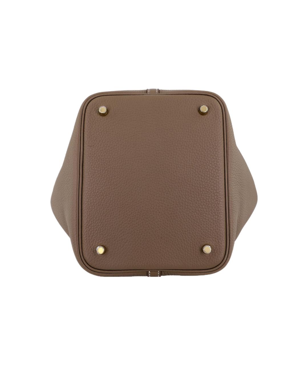 HERMES Коричневая кожаная сумка через плечо, фото 5