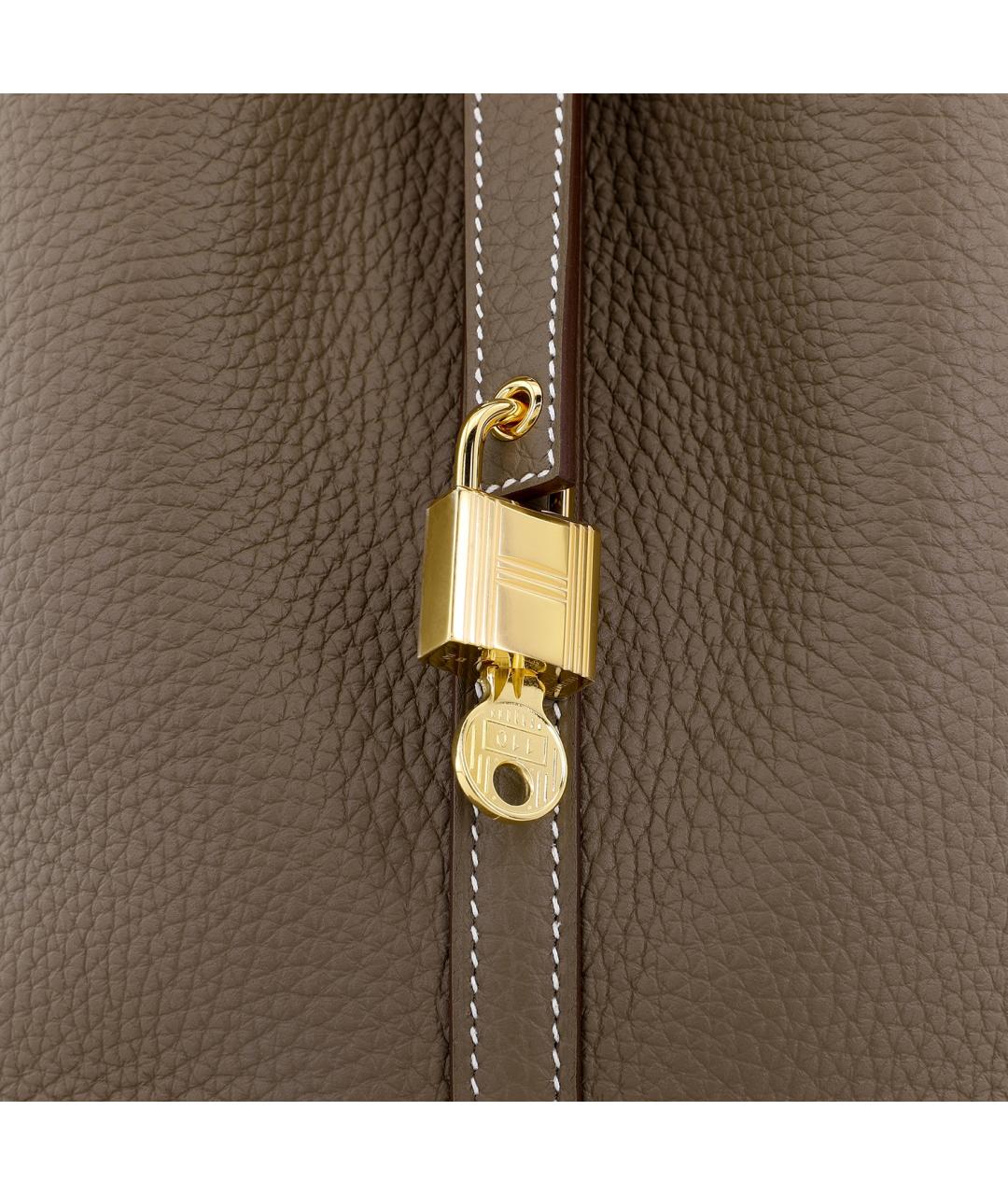 HERMES Коричневая кожаная сумка через плечо, фото 8