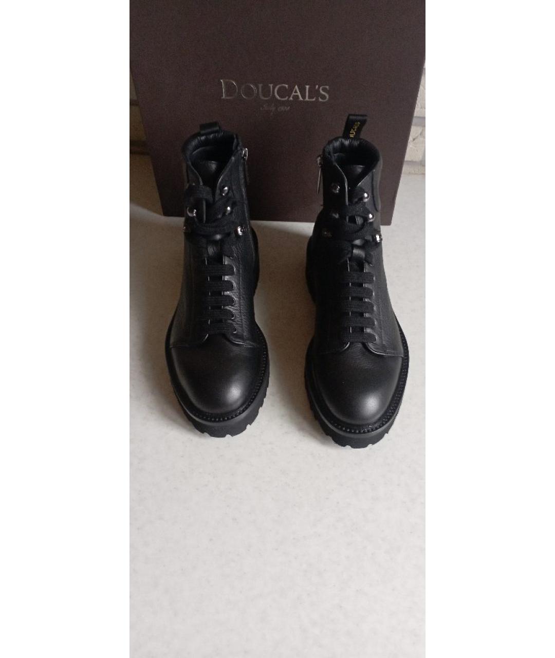 DOUCAL'S Черные кожаные ботинки, фото 5