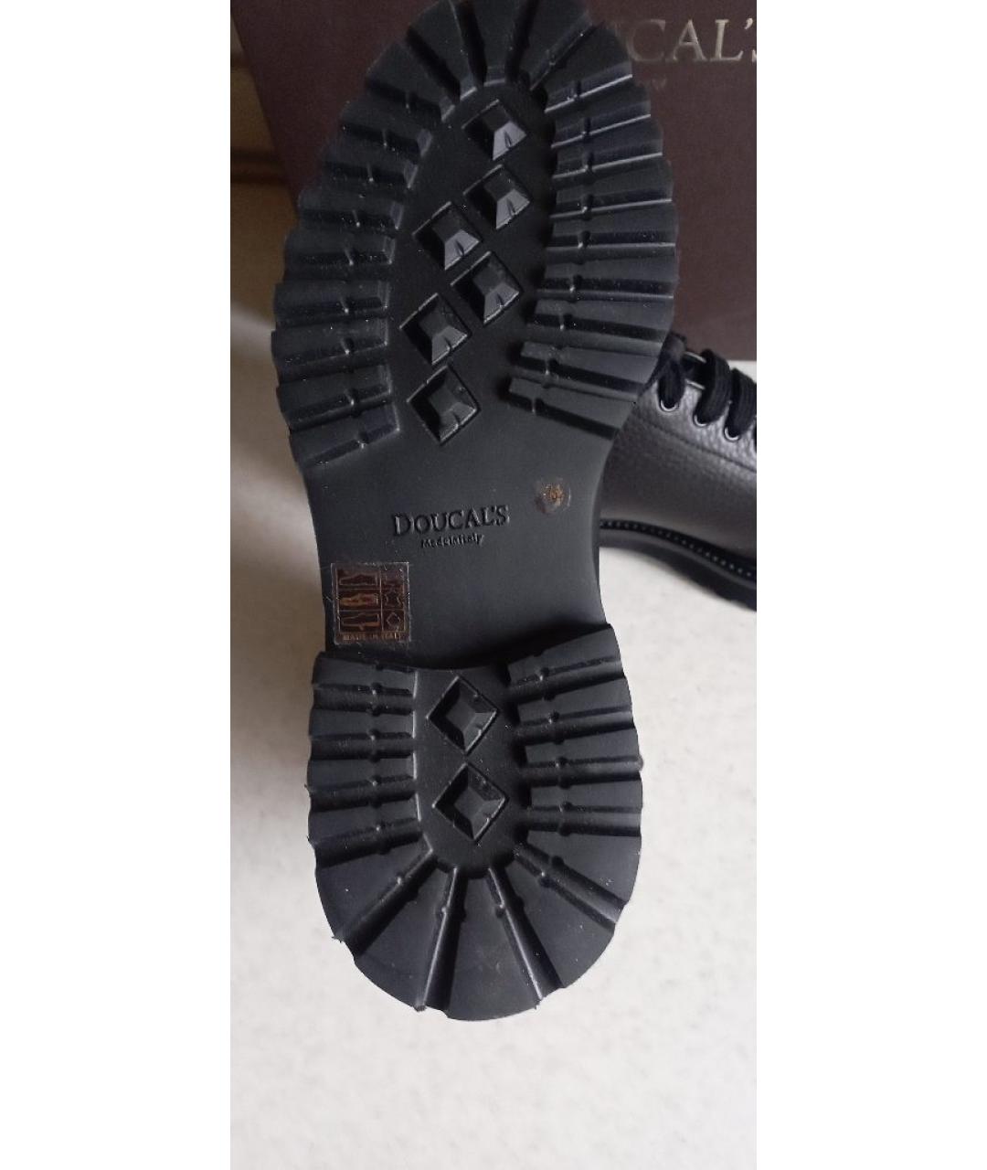 DOUCAL'S Черные кожаные ботинки, фото 6