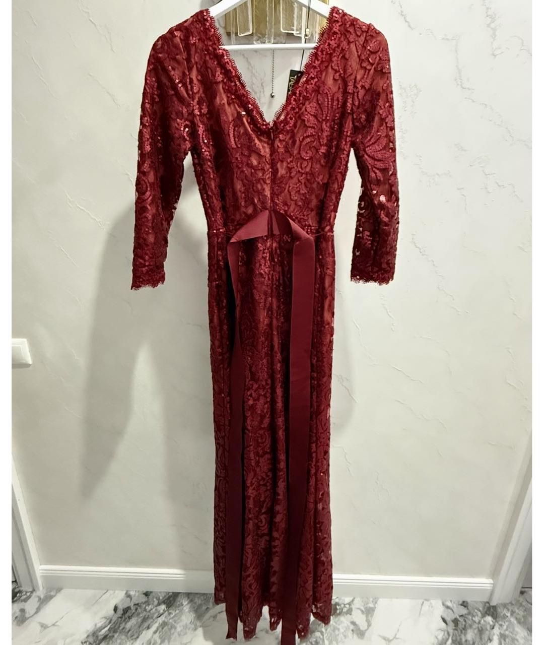 TADASHI SHOJI Бордовое кружевное вечернее платье, фото 2