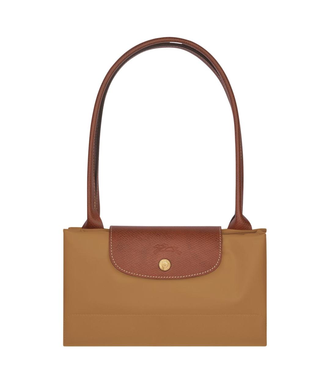 LONGCHAMP Коричневая тканевая сумка тоут, фото 6
