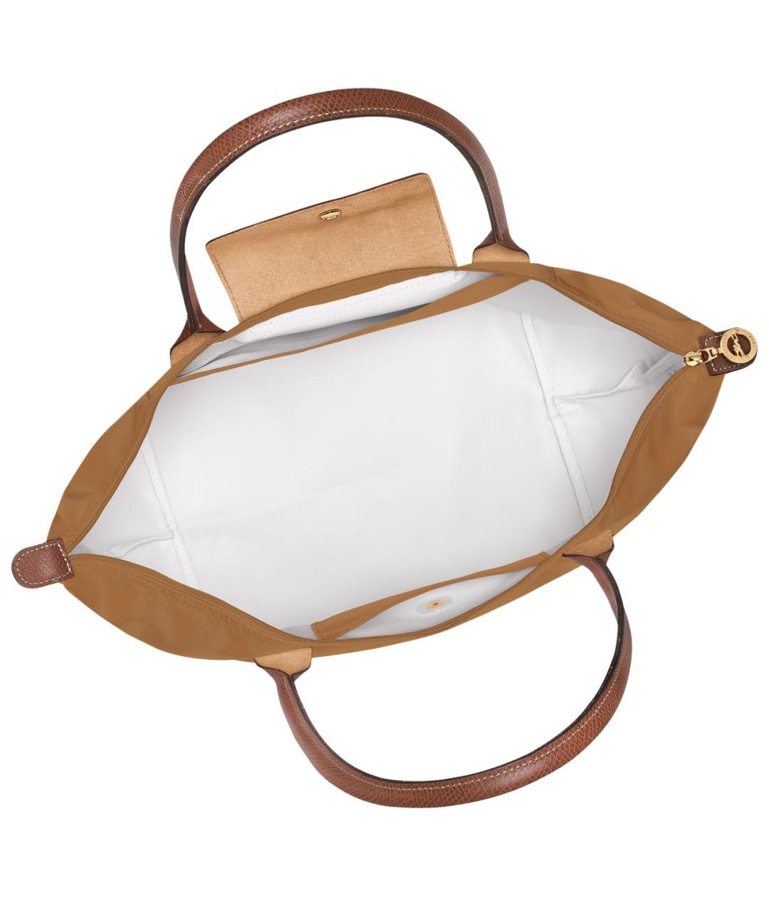 LONGCHAMP Коричневая тканевая сумка тоут, фото 4