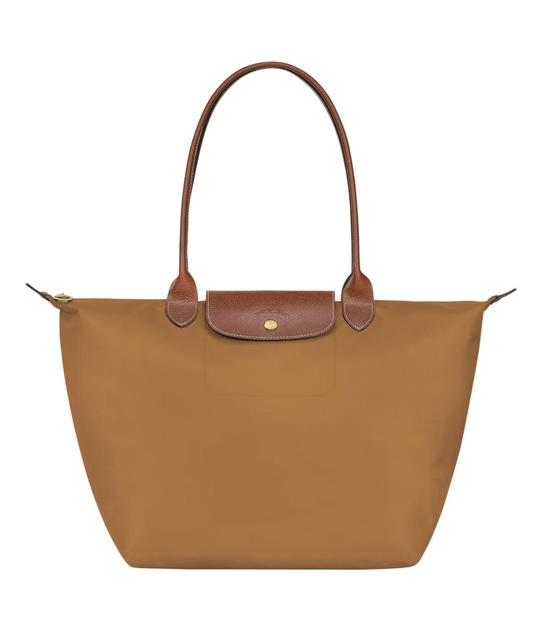 LONGCHAMP Коричневая тканевая сумка тоут, фото 1