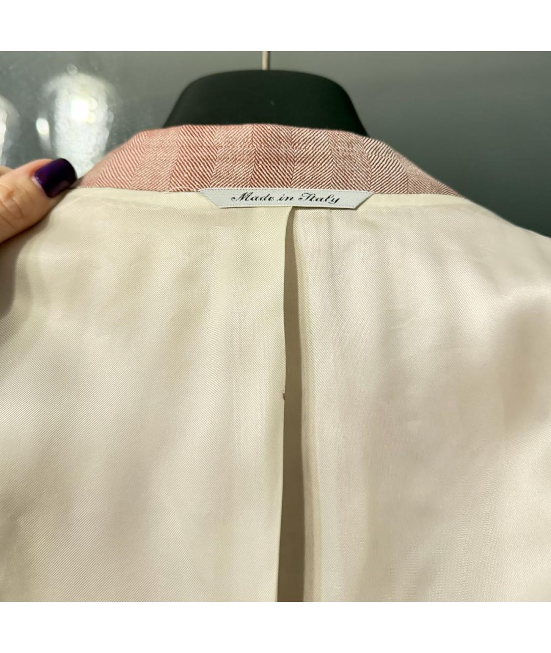 CANALI Розовый шерстяной пиджак, фото 3