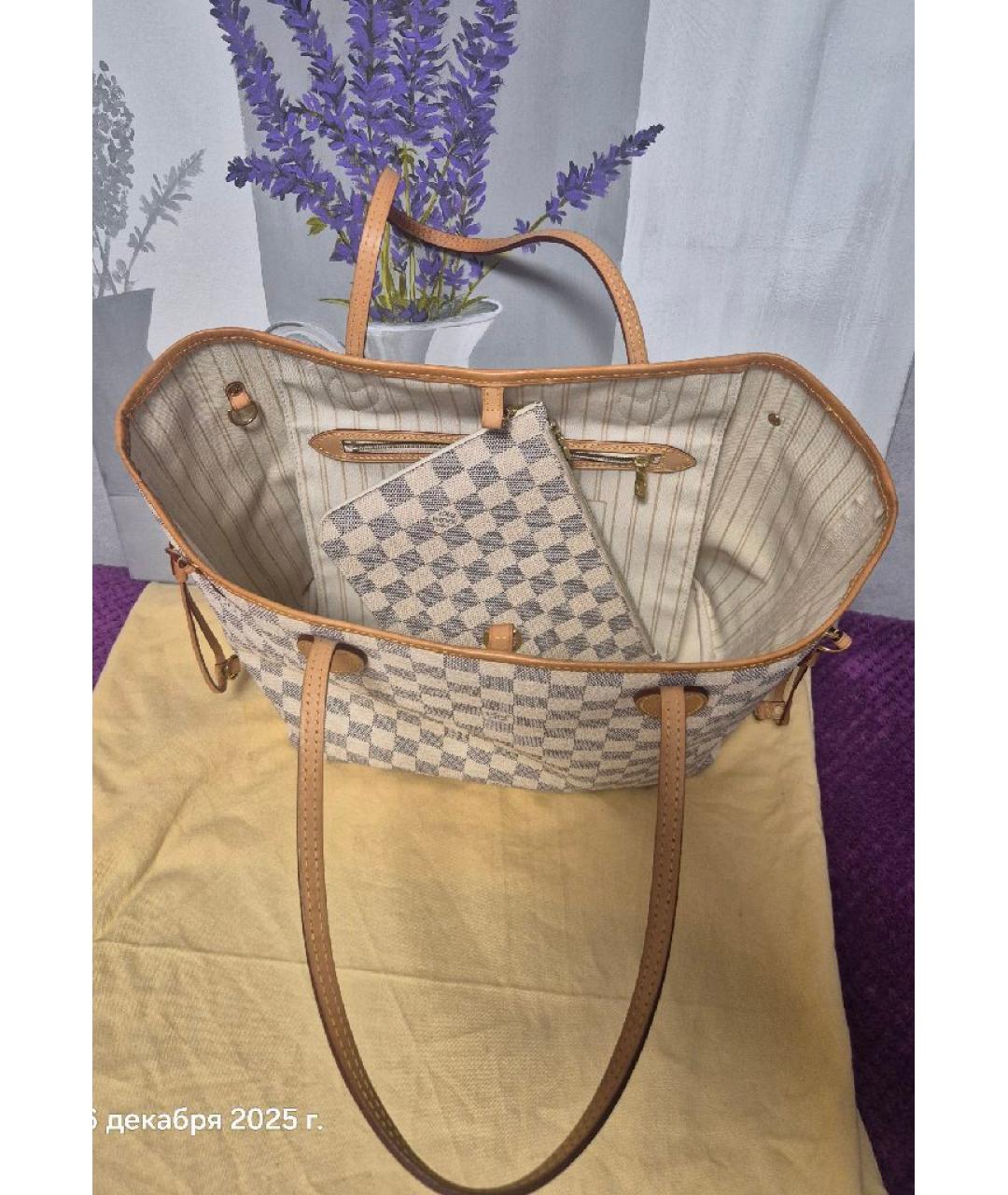 LOUIS VUITTON Бежевая сумка тоут, фото 7