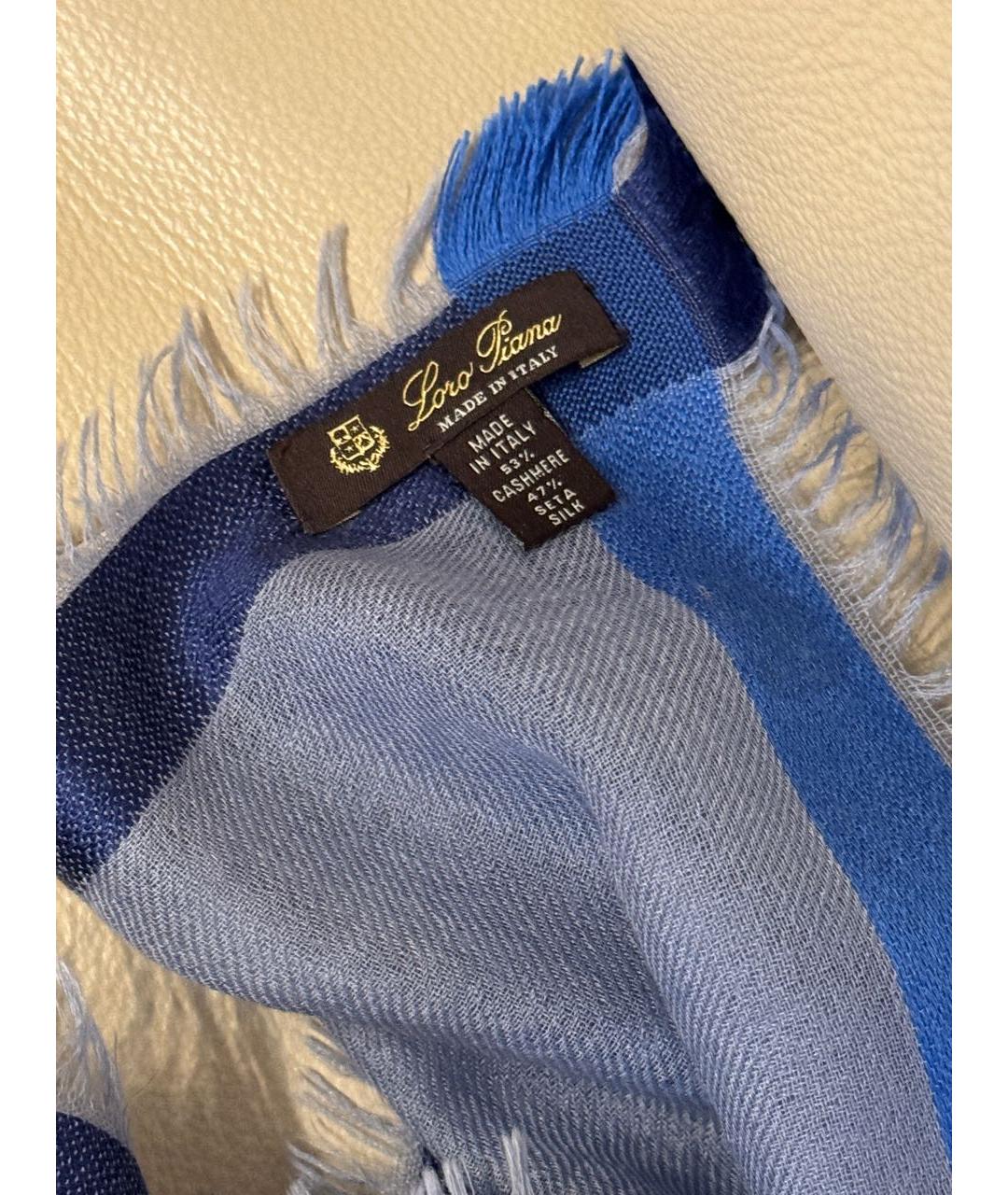 LORO PIANA Серый кашемировый платок, фото 2