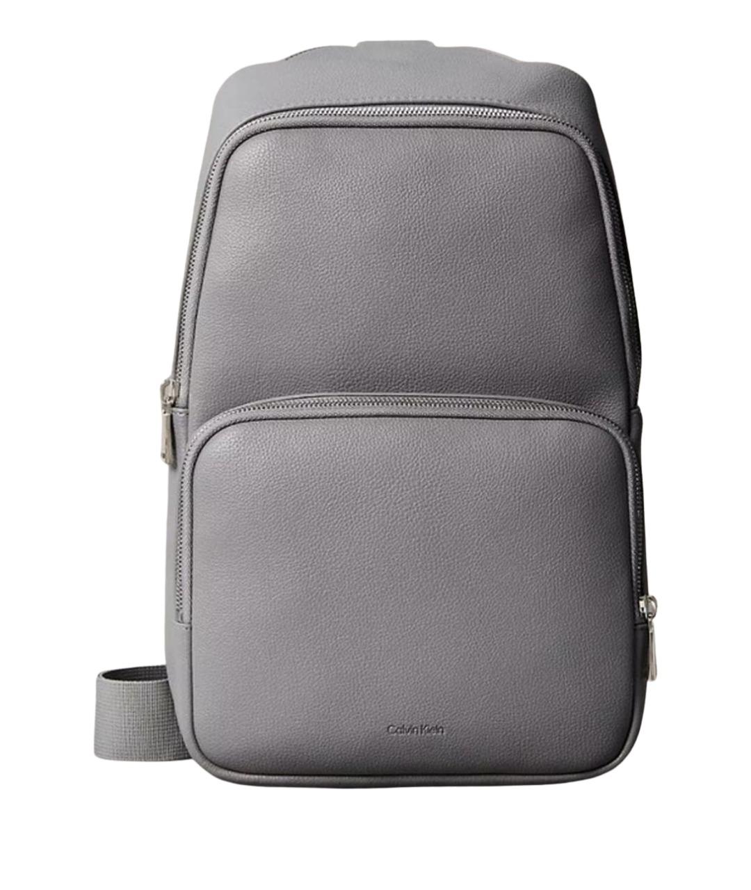 CALVIN KLEIN Серый рюкзак из искусственной кожи, фото 1