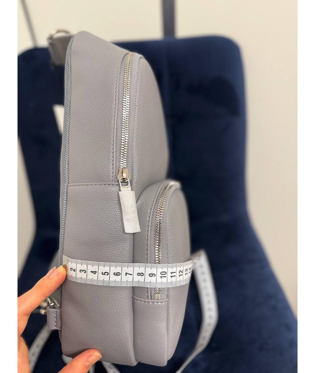 CALVIN KLEIN Серый рюкзак из искусственной кожи, фото 6