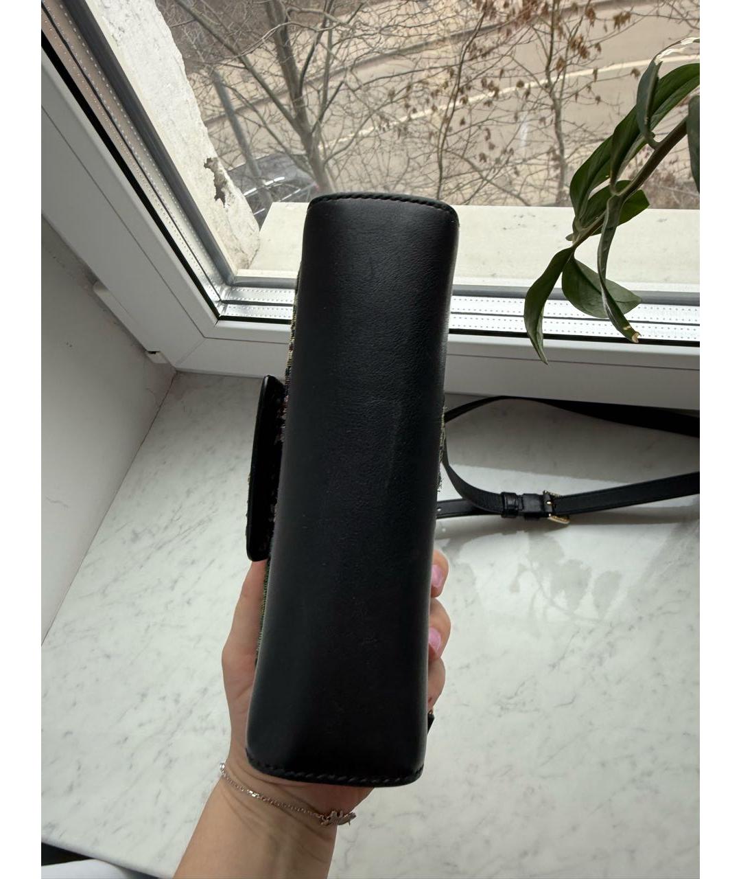 DOLCE&GABBANA Черная кожаная сумка через плечо, фото 5