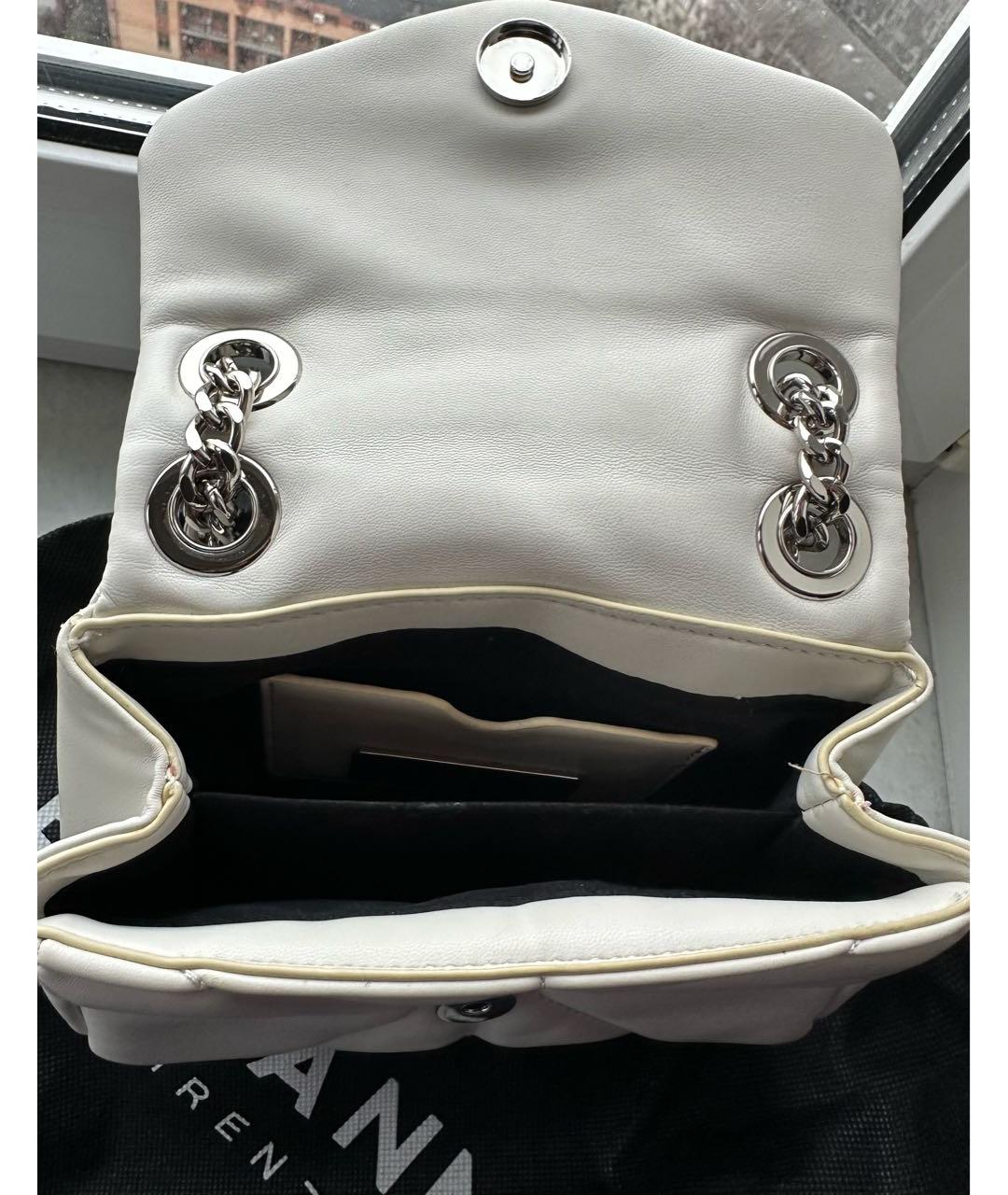 ERMANNO FIRENZE Белая кожаная сумка через плечо, фото 4