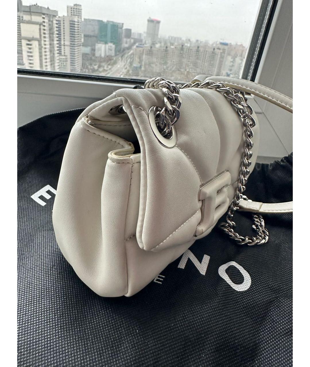 ERMANNO FIRENZE Белая кожаная сумка через плечо, фото 2