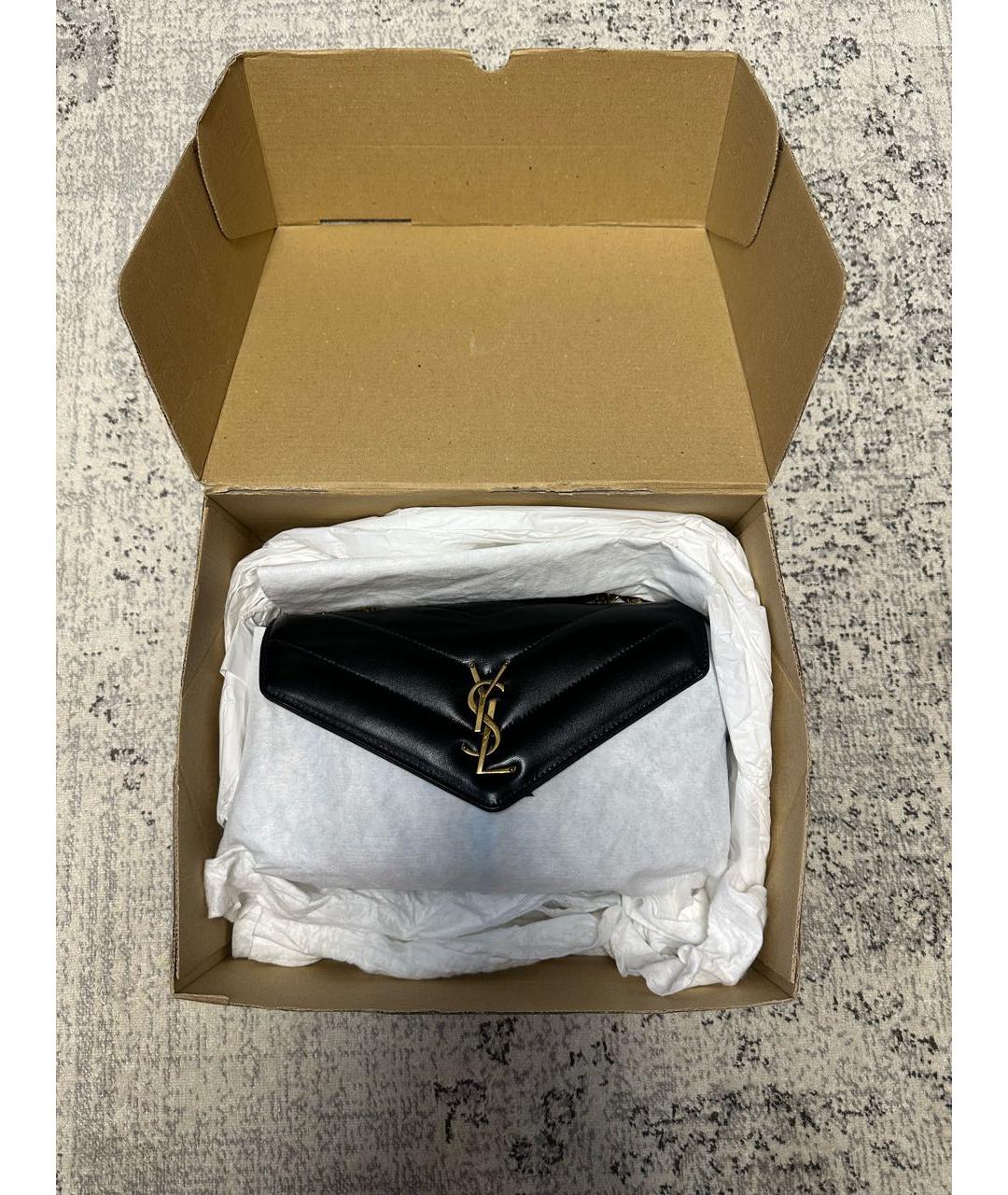 SAINT LAURENT Черная кожаная сумка через плечо, фото 8