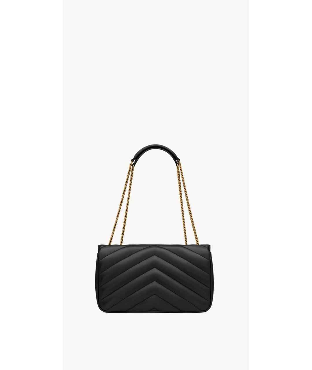 SAINT LAURENT Черная кожаная сумка через плечо, фото 2