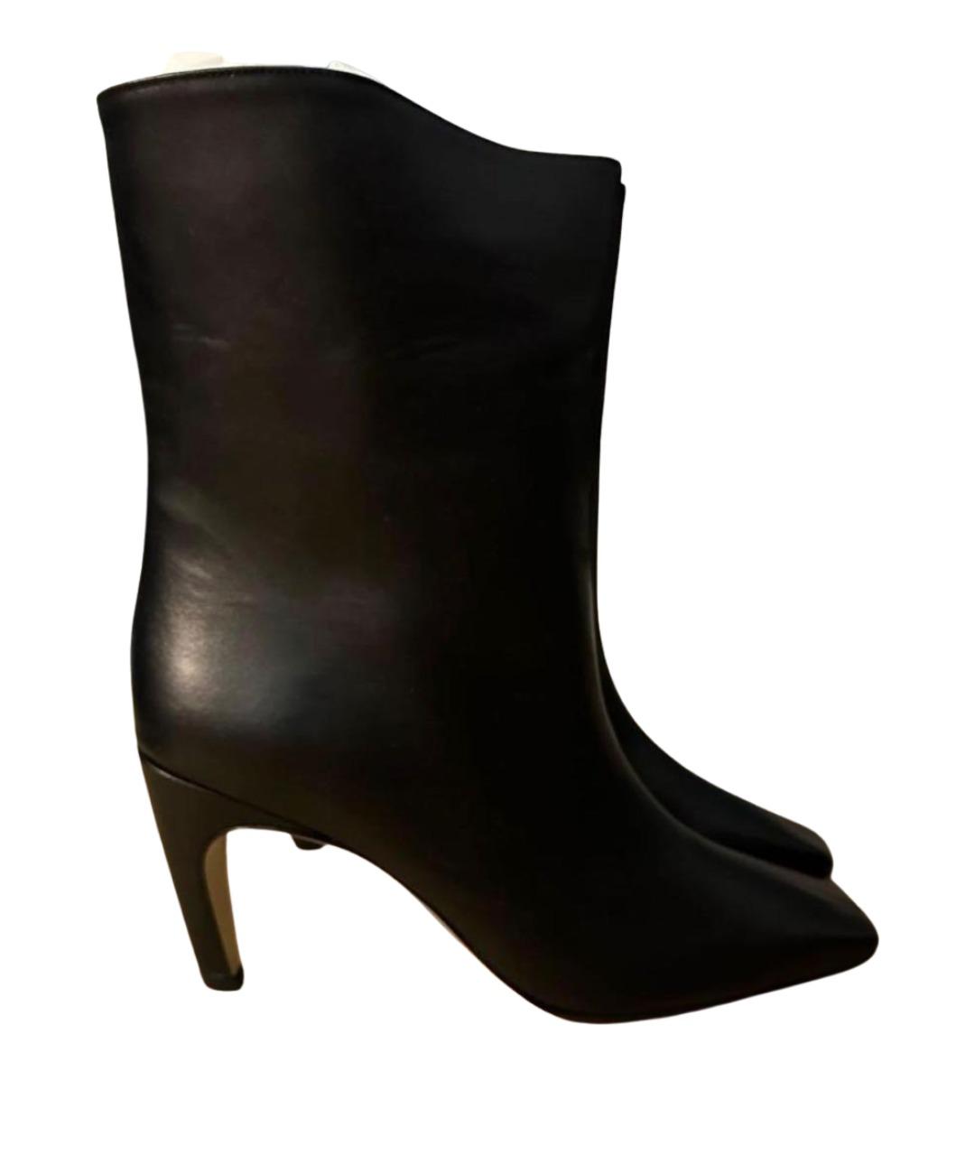 GIA COUTURE Черные кожаные ботинки, фото 1