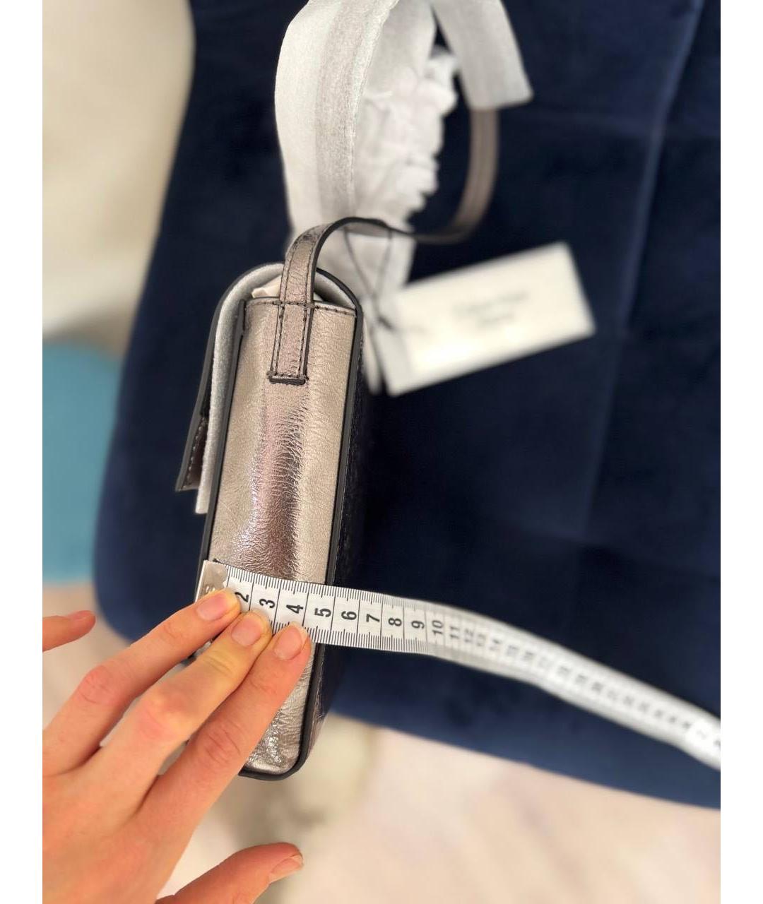 CALVIN KLEIN Коричневая кожаная сумка через плечо, фото 5