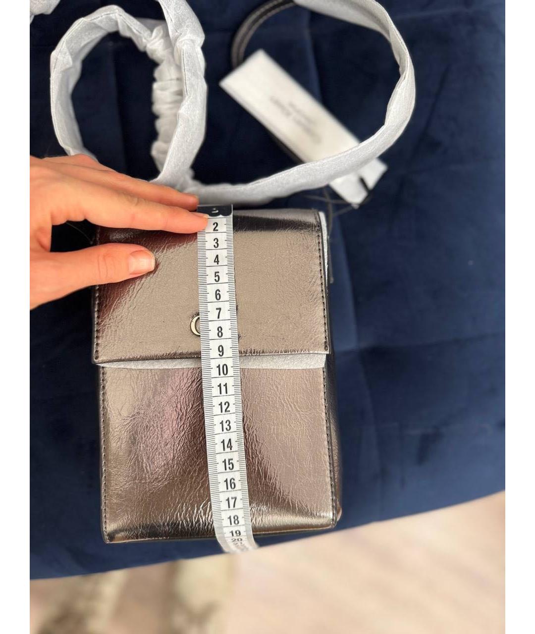 CALVIN KLEIN Коричневая кожаная сумка через плечо, фото 4