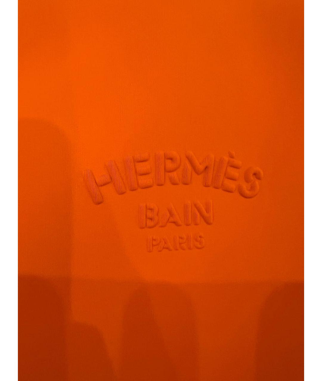 HERMES Оранжевая косметичка, фото 3