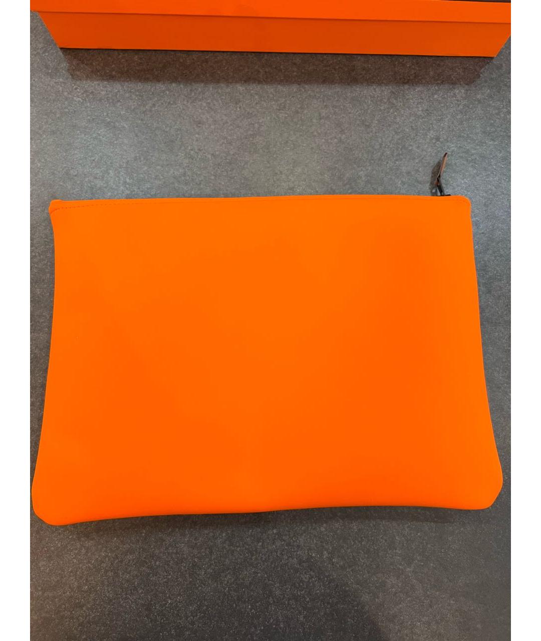 HERMES Оранжевая косметичка, фото 2