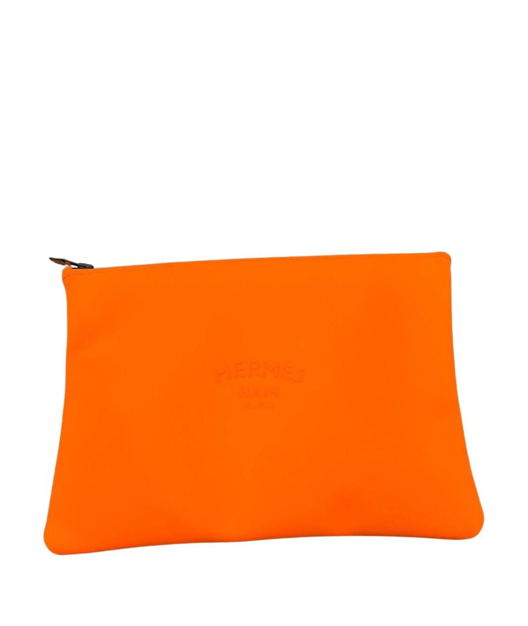 HERMES Оранжевая косметичка, фото 1