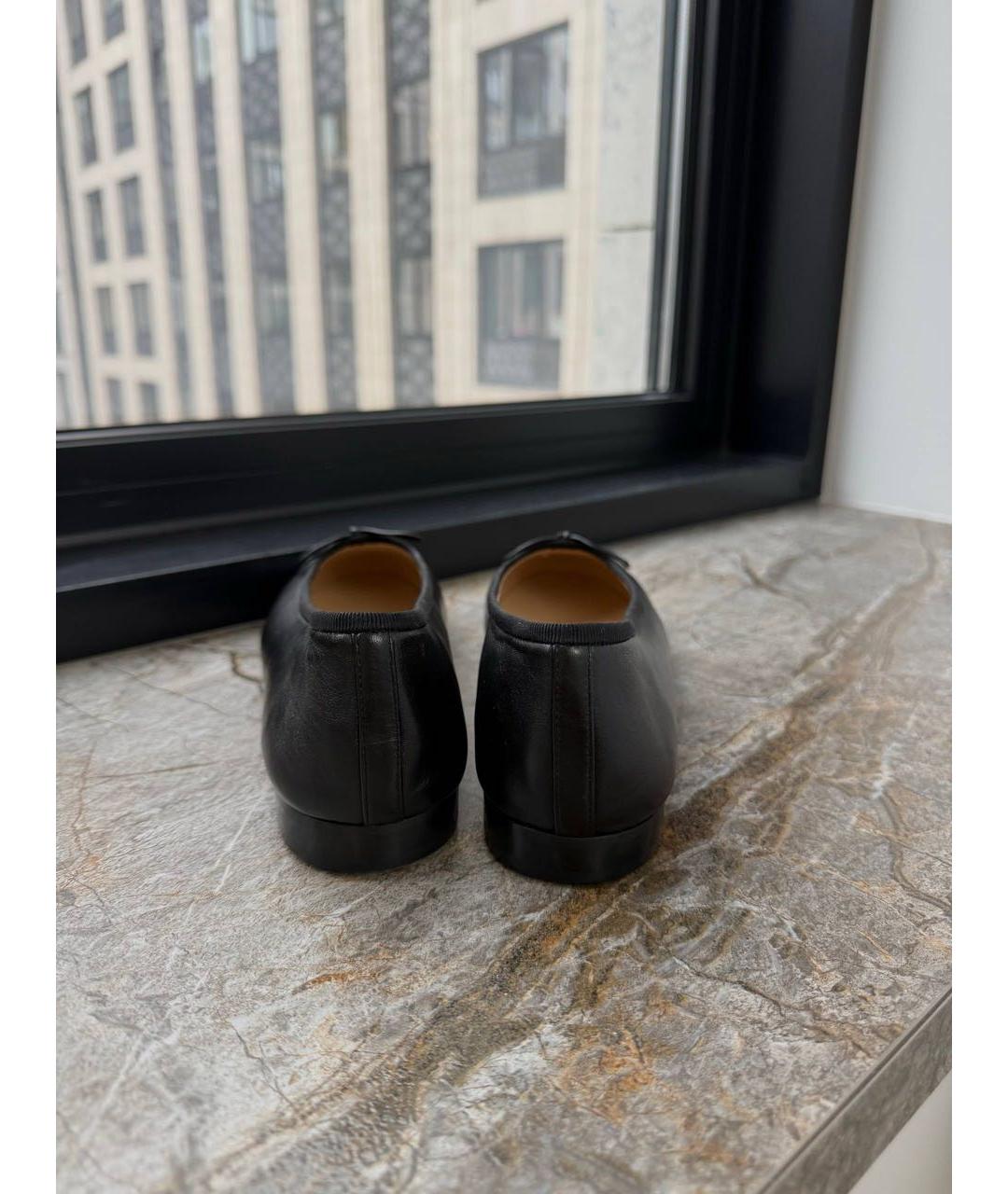 CHANEL Черные кожаные балетки, фото 4
