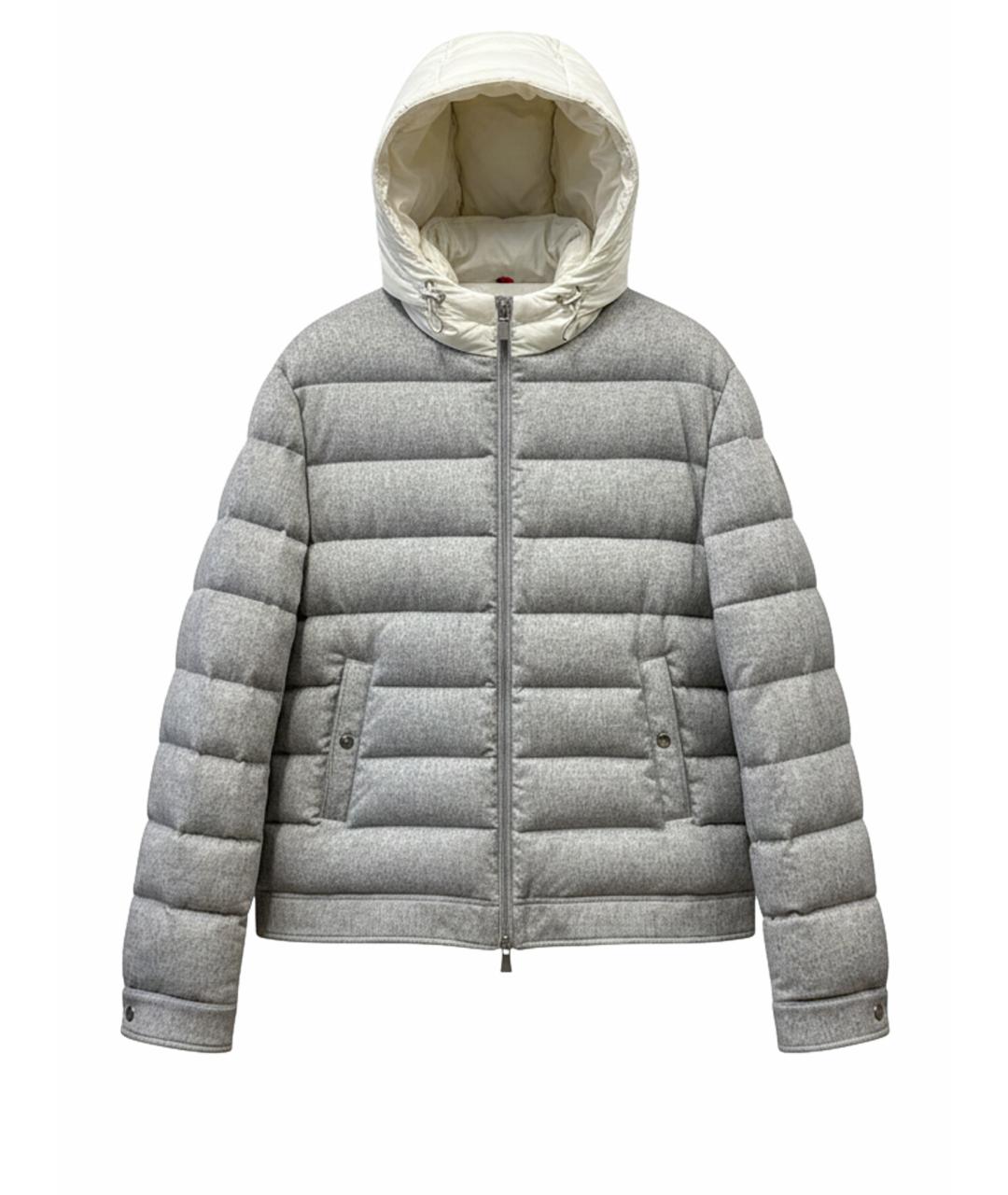 ELEVENTY Серый кашемировый пуховик, фото 1