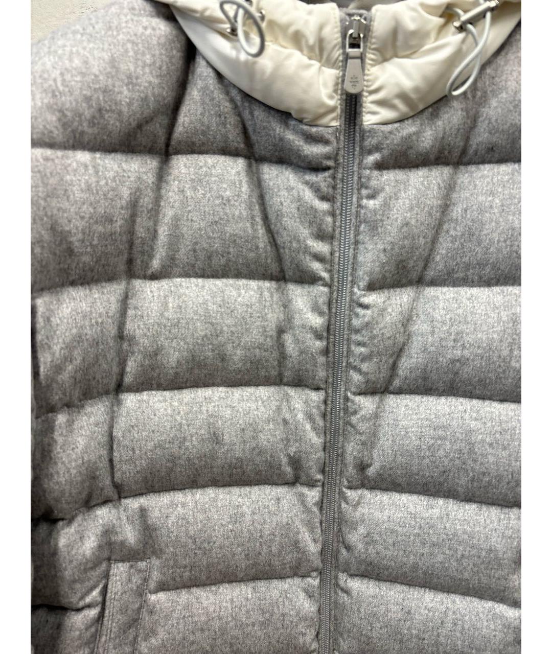 ELEVENTY Серый кашемировый пуховик, фото 4