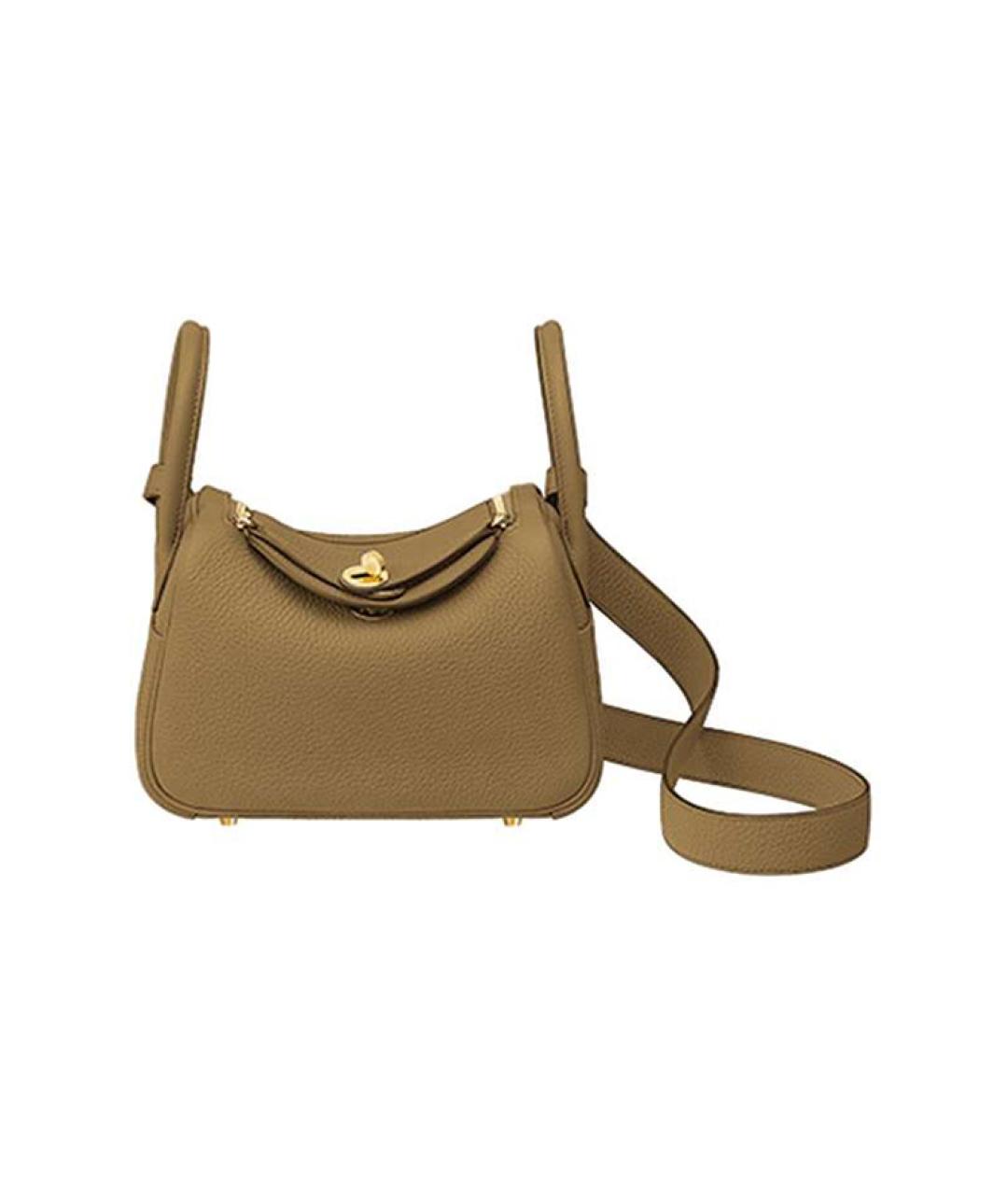 HERMES Коричневая кожаная сумка через плечо, фото 1