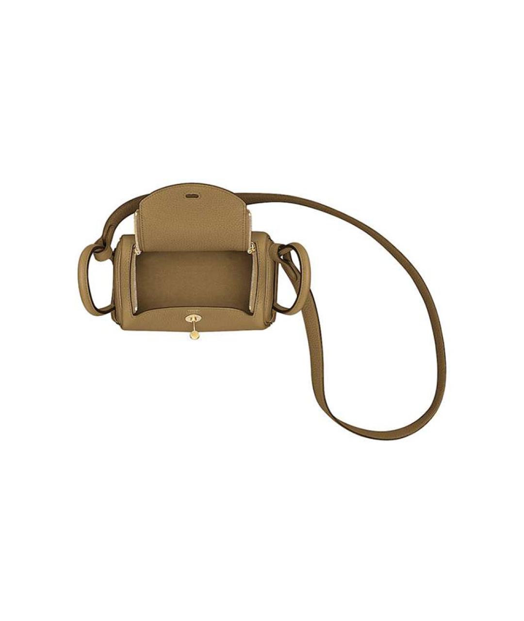 HERMES Коричневая кожаная сумка через плечо, фото 3