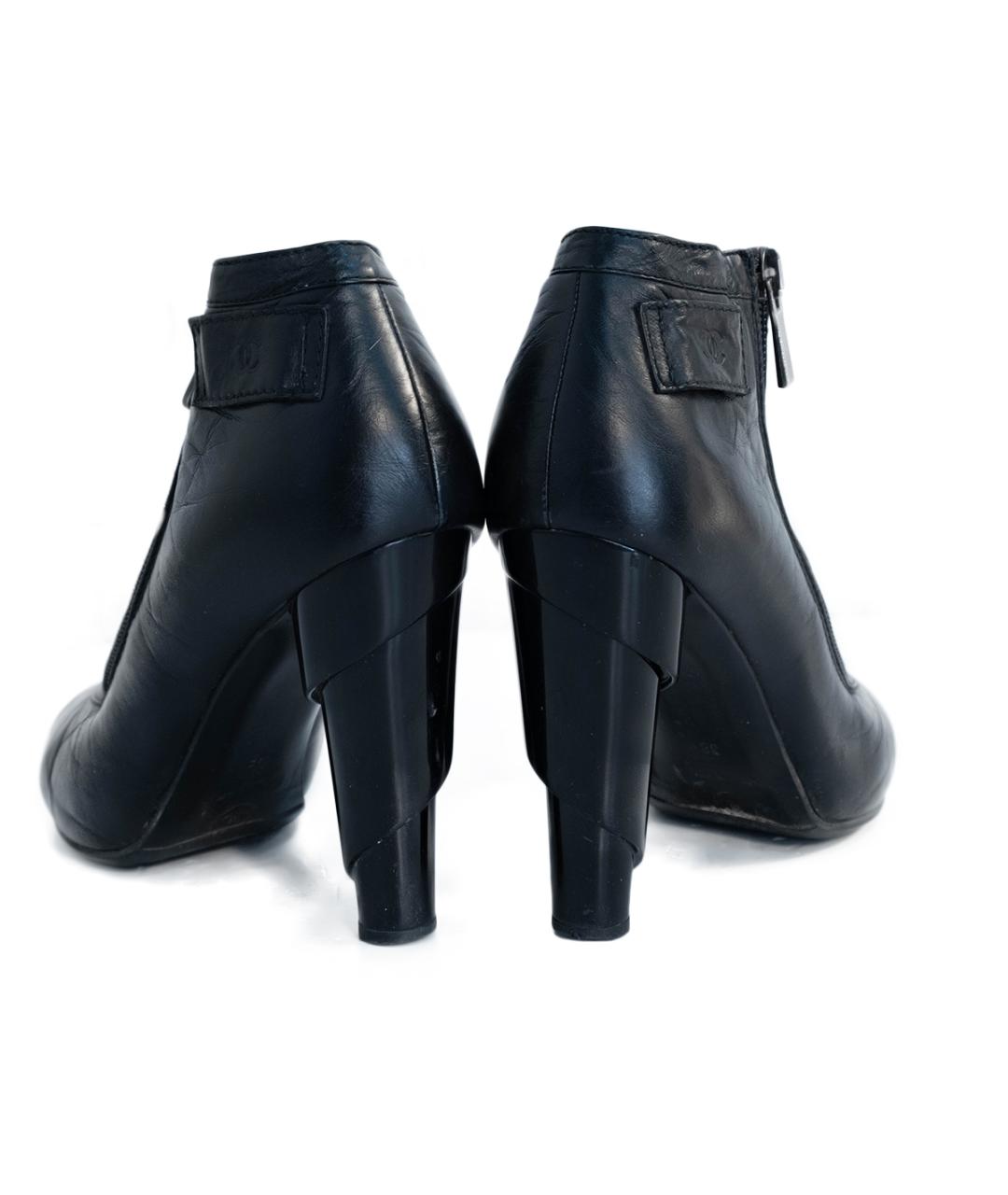 CHANEL Черные кожаные ботильоны, фото 5
