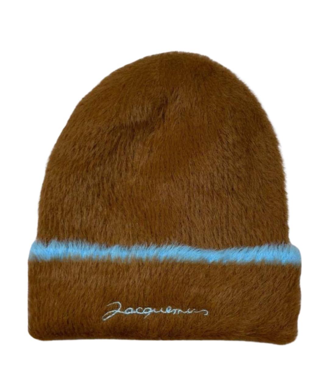 JACQUEMUS Коричневая синтетическая шапка, фото 1