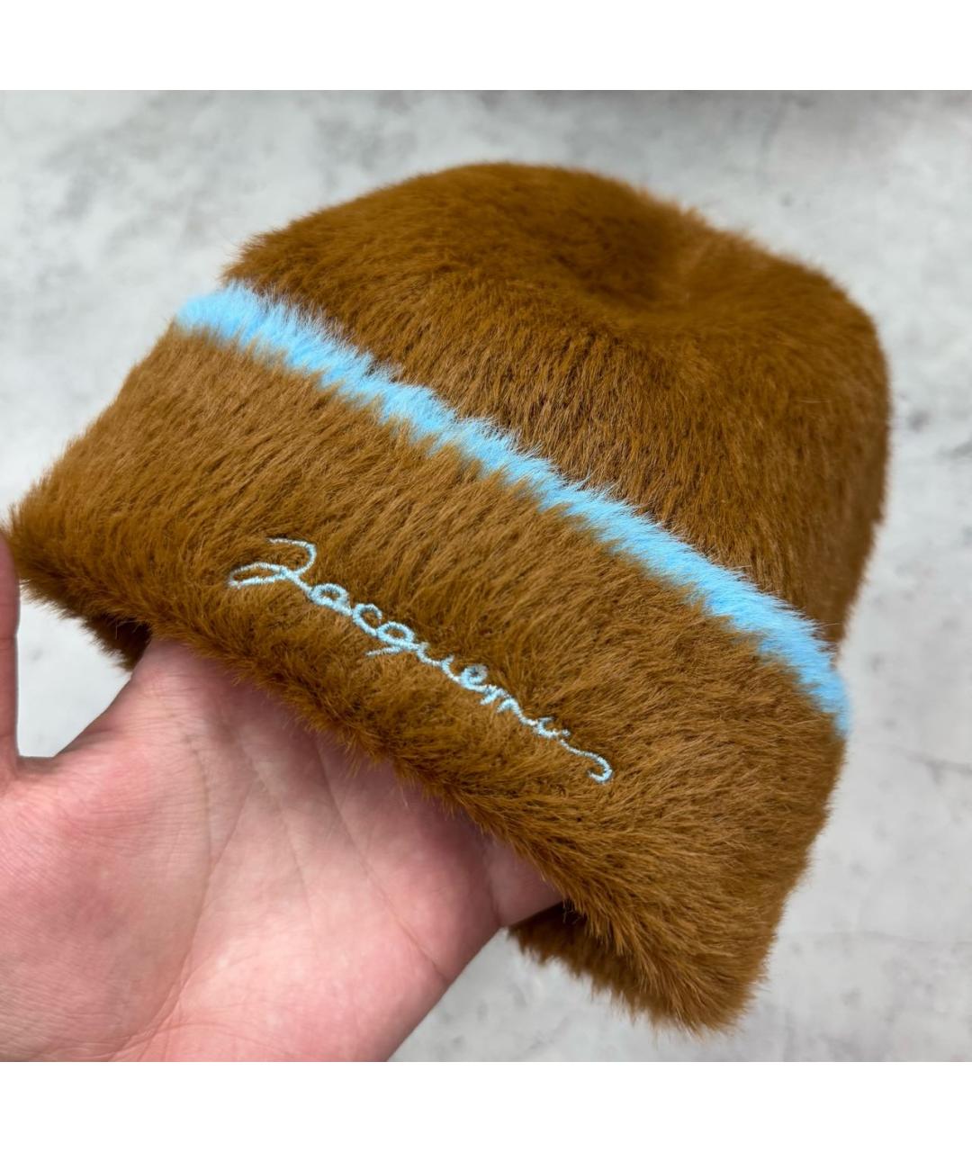 JACQUEMUS Коричневая синтетическая шапка, фото 2