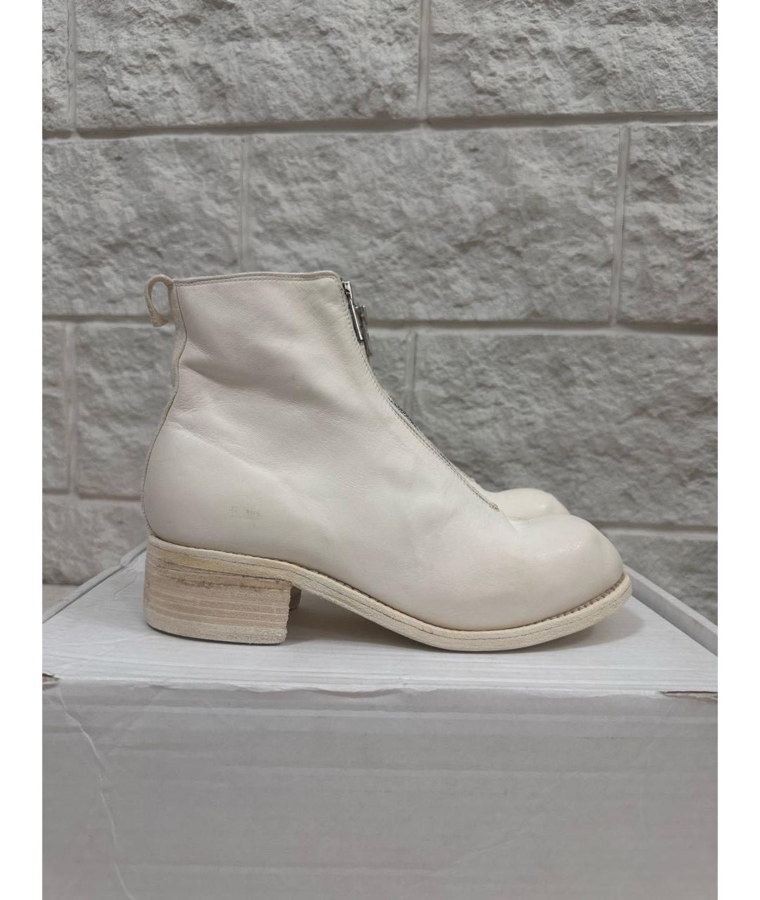 GUIDI Белые кожаные ботинки, фото 6