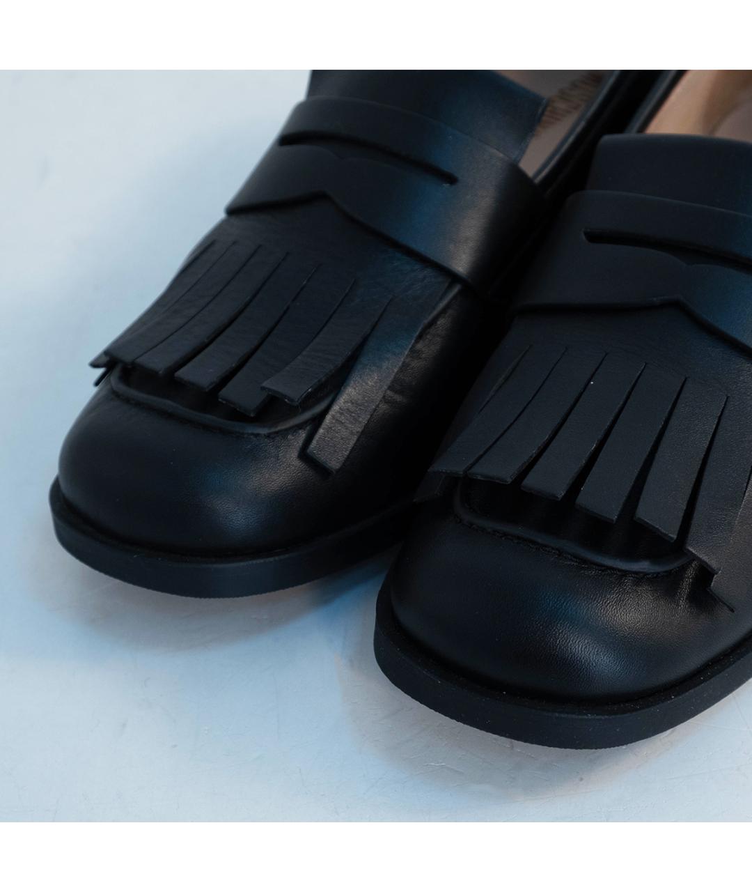 LOVE MOSCHINO Черные кожаные лоферы, фото 3