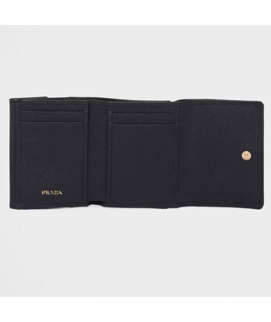 PRADA Черный кожаный кошелек, фото 2