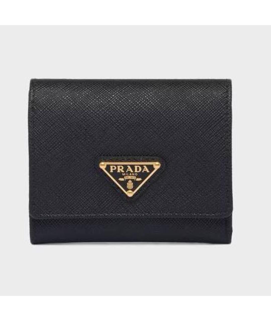 PRADA Черный кожаный кошелек, фото 6