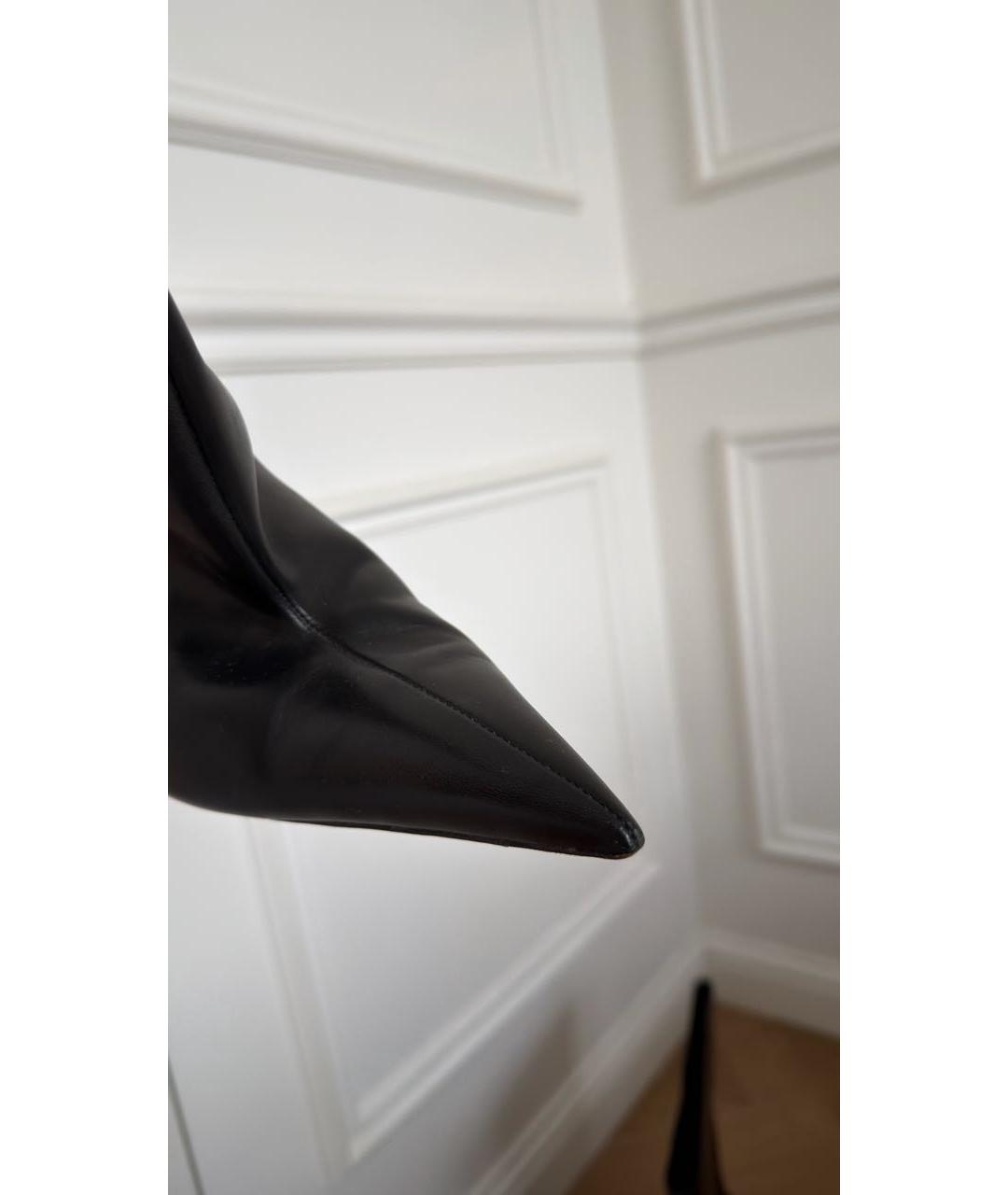 BALENCIAGA Черные кожаные сапоги, фото 4