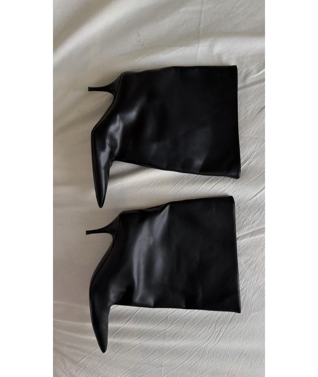 BALENCIAGA Черные кожаные сапоги, фото 8
