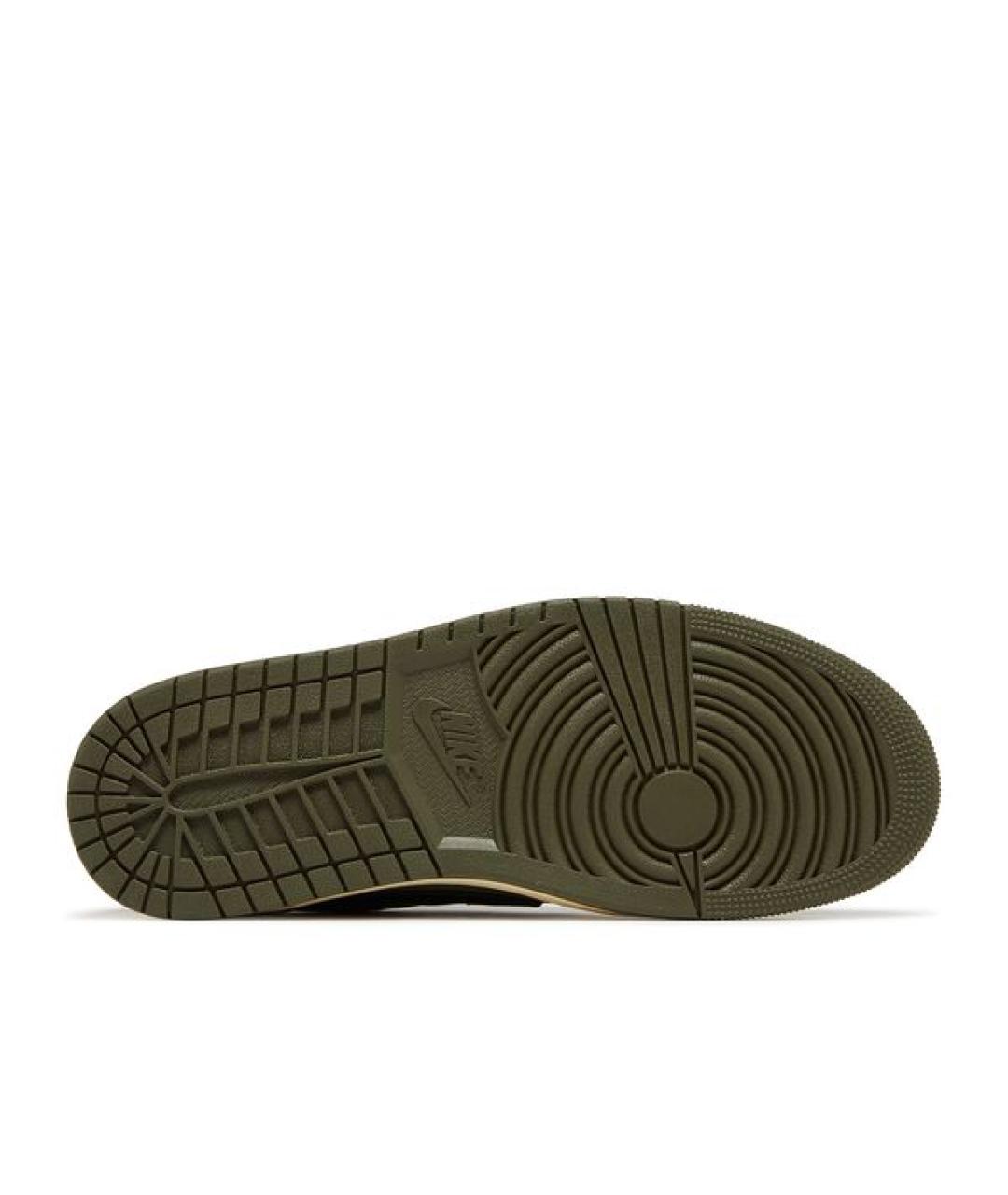 JORDAN Зеленые кожаные кроссовки, фото 4