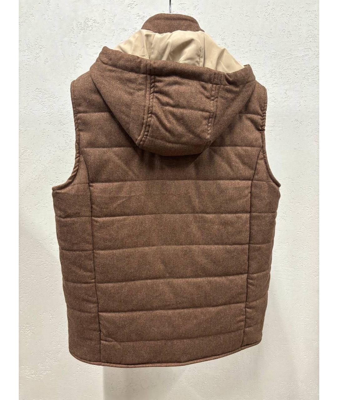 ELEVENTY Коричневый кашемировый жилет, фото 2